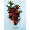 Red and Green Plastic 16" Aquarium Fish Tank Plant
